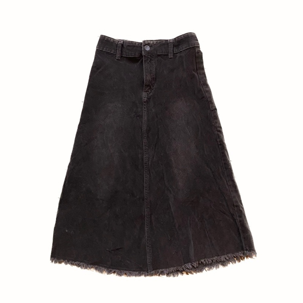 Brown Corduroy Midi Skirt